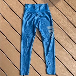 Women’s Shiny Blue Adidas Leggings
